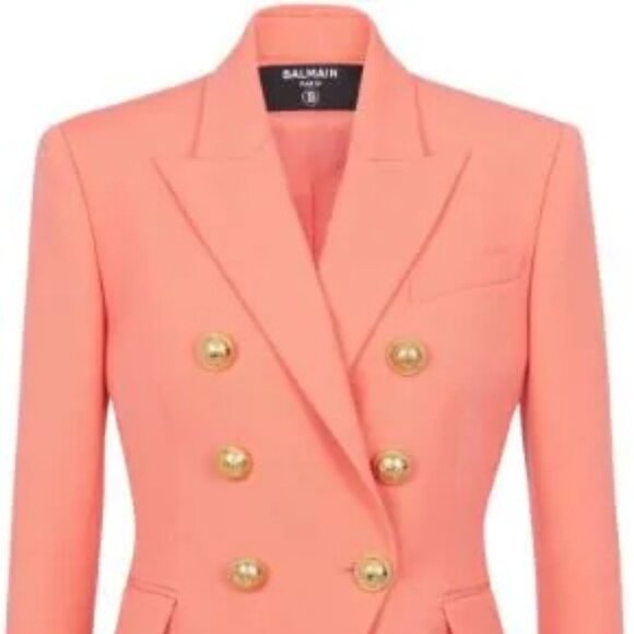 New with tags (never worn) - Pink Balmain Double Breasted Blazer (FR38) - Picture 1 of 5